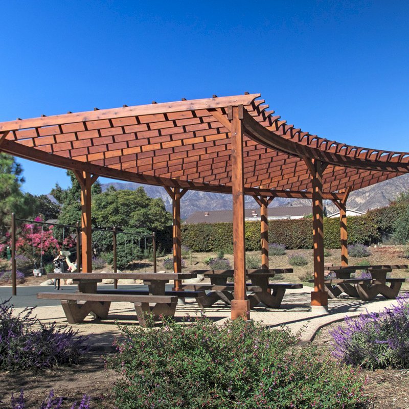 Fan Shaped Wood Pergola Kit for Sale